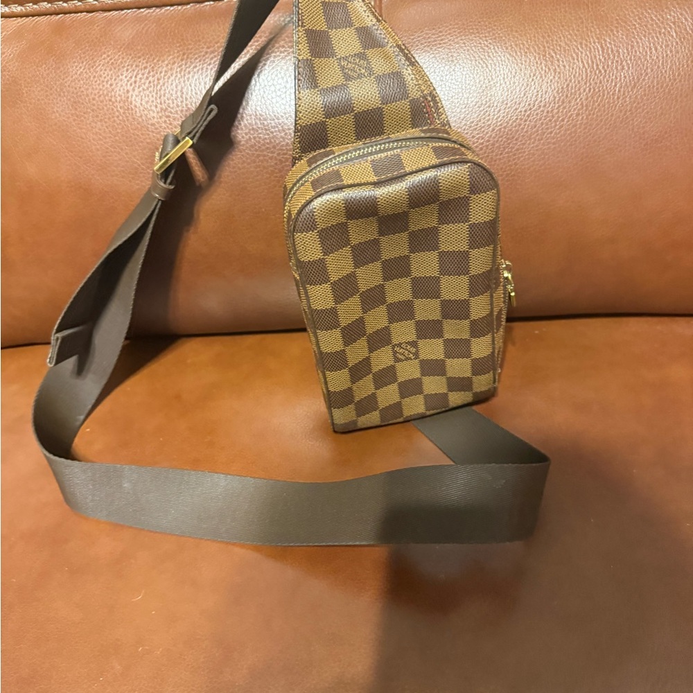 Louis Vuitton Authentic Brown Checkered Belt Bag